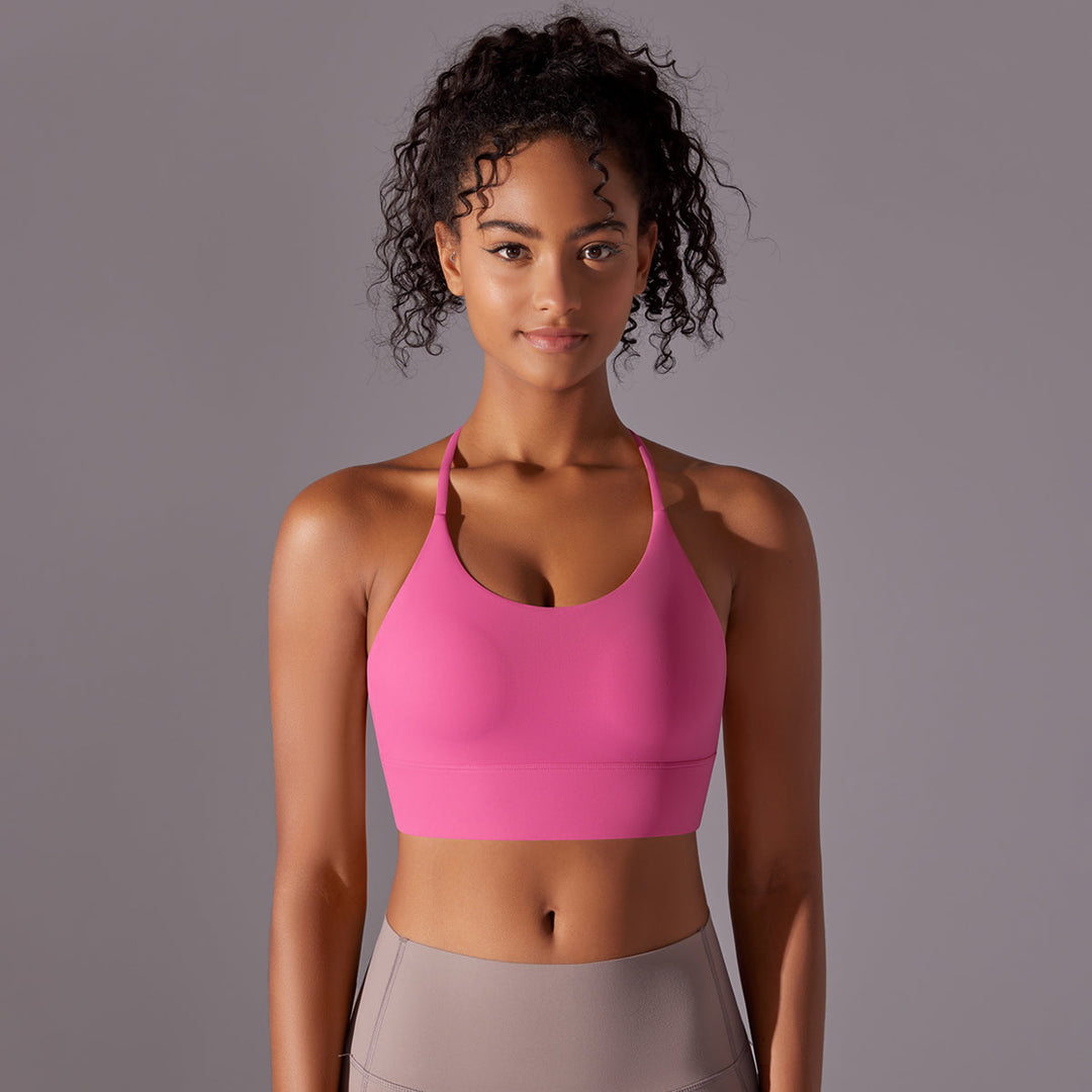 Cross-Back Strappy Sports Bra