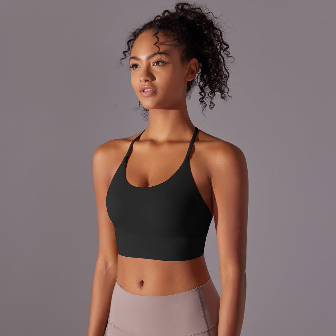 Cross-Back Strappy Sports Bra