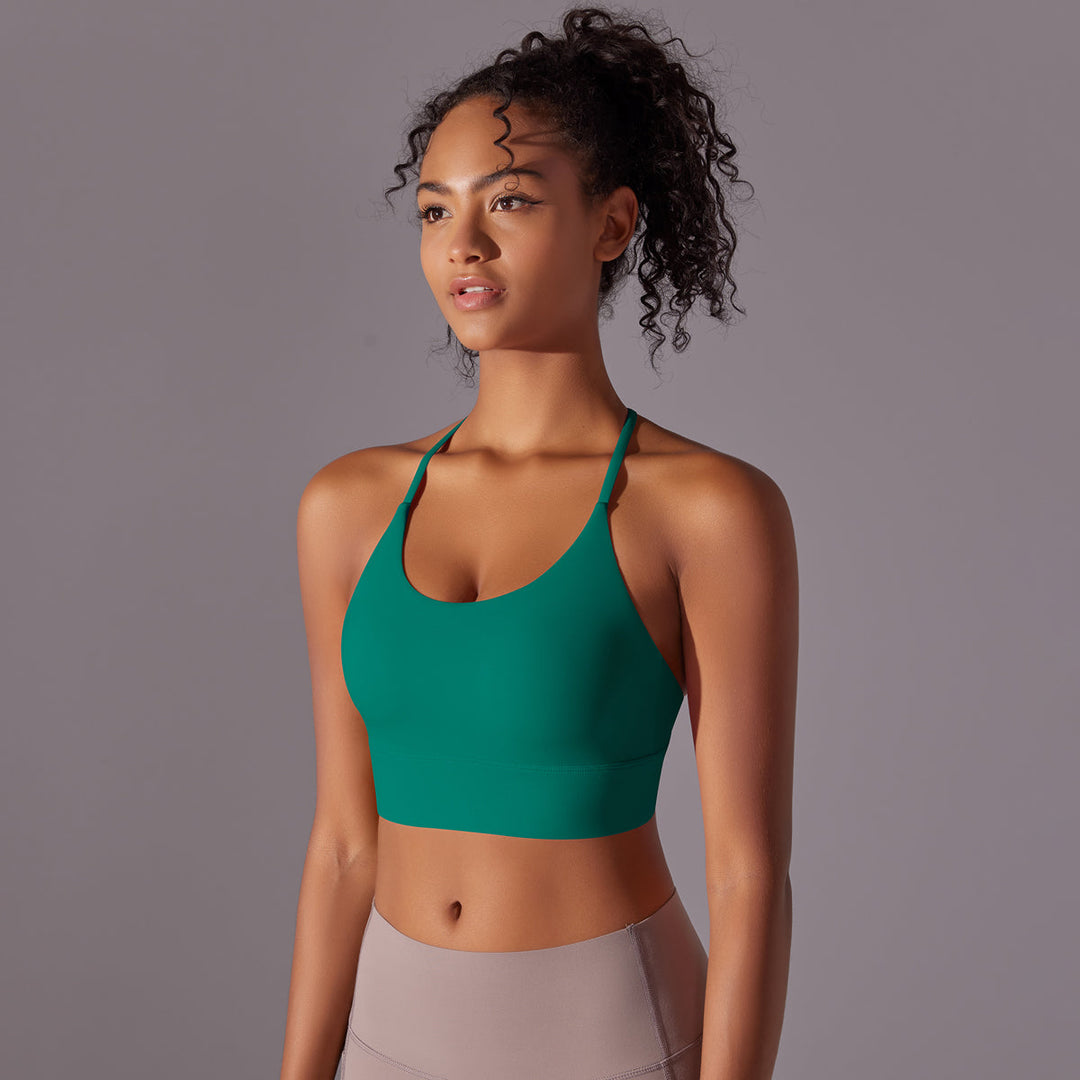 Cross-Back Strappy Sports Bra