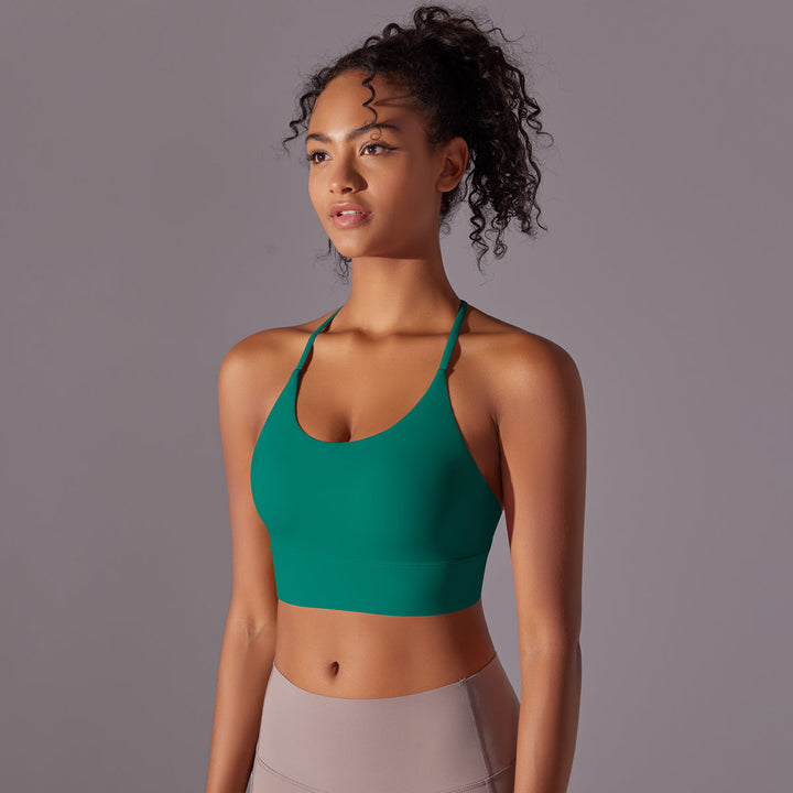 Cross-Back Strappy Sports Bra