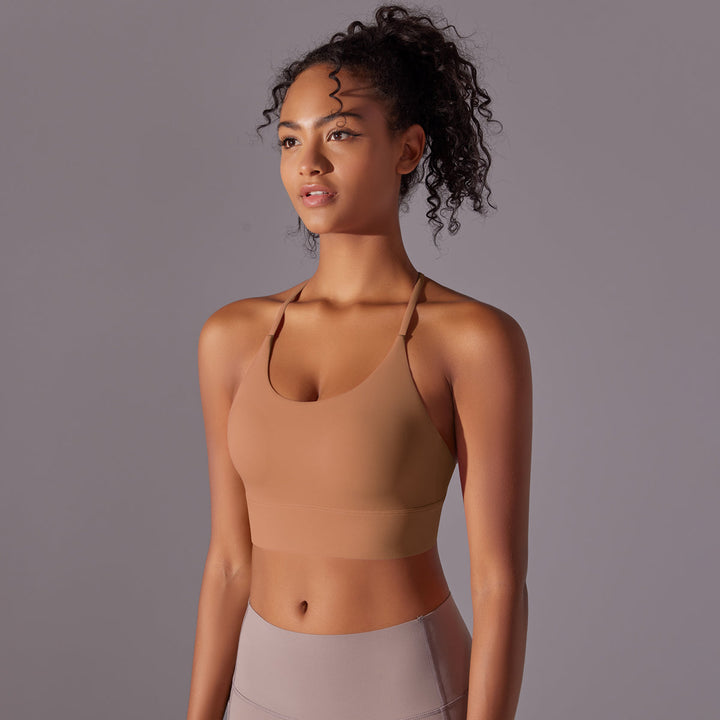 Cross-Back Strappy Sports Bra