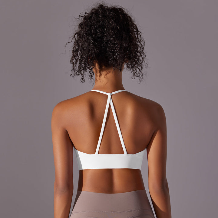 Cross-Back Strappy Sports Bra