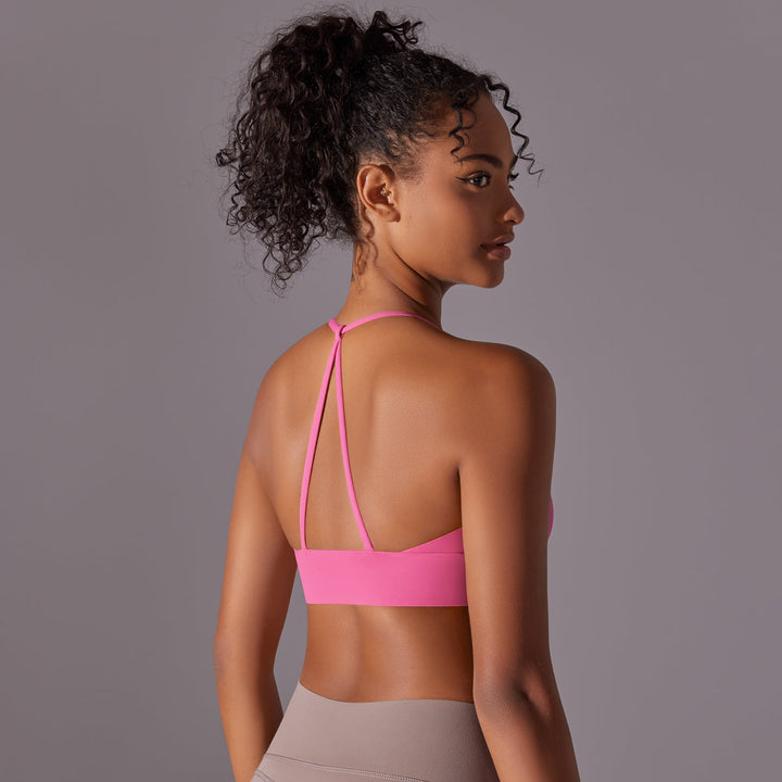 Cross-Back Strappy Sports Bra