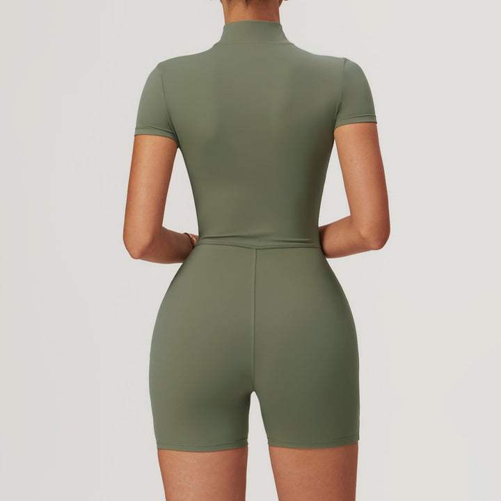 Long Sleeve Zipper Jumpsuit