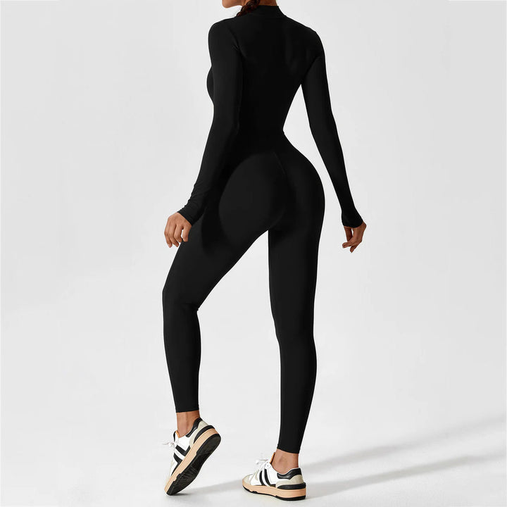 Long Sleeve Zipper Jumpsuit