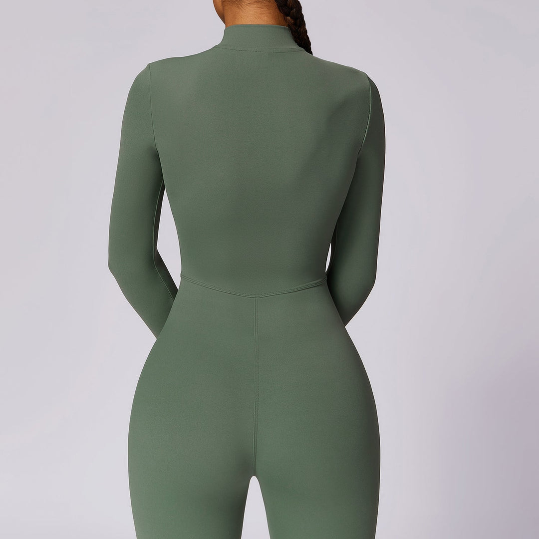Fleece-Lined Long-Sleeve Jumpsuit