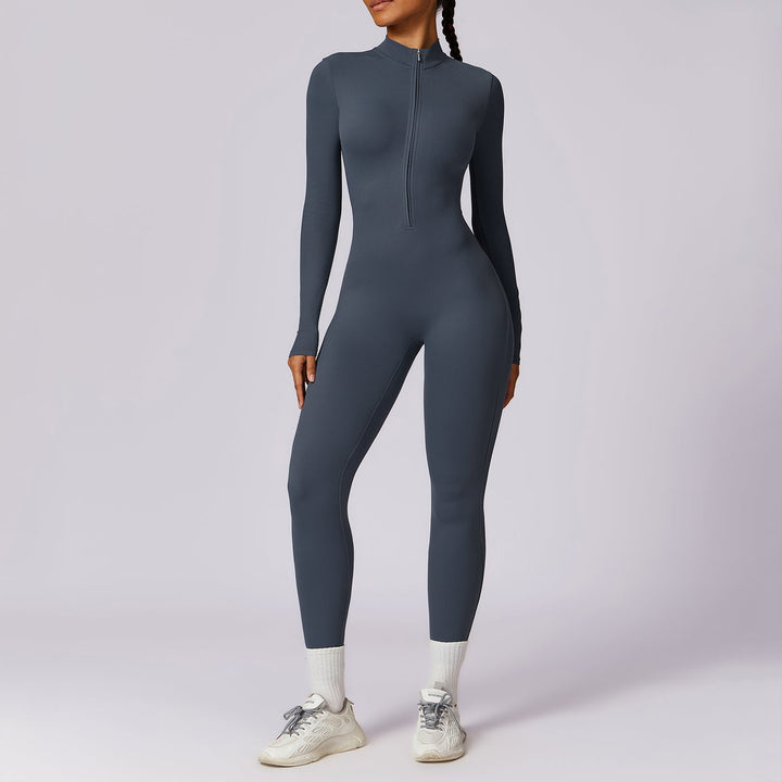 Fleece-Lined Long-Sleeve Jumpsuit