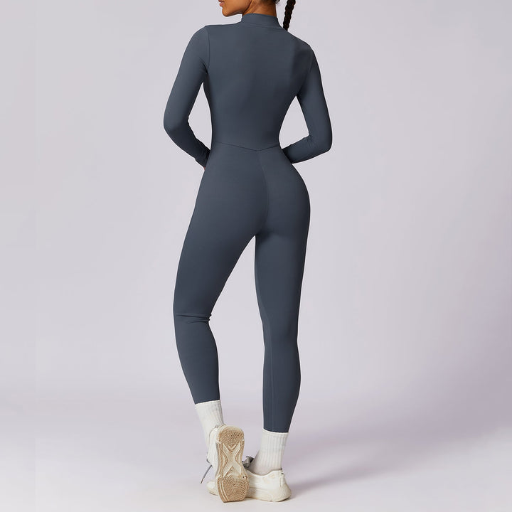 Long Sleeve Zipper Jumpsuit