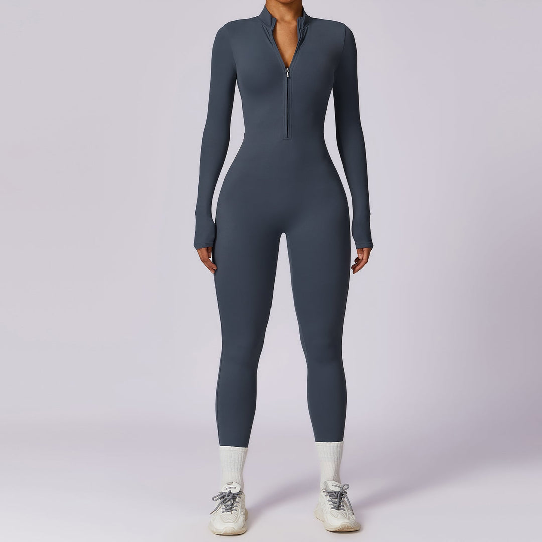 Fleece-Lined Long-Sleeve Jumpsuit