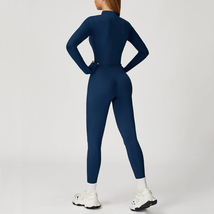 Fleece-Lined Long-Sleeve Jumpsuit