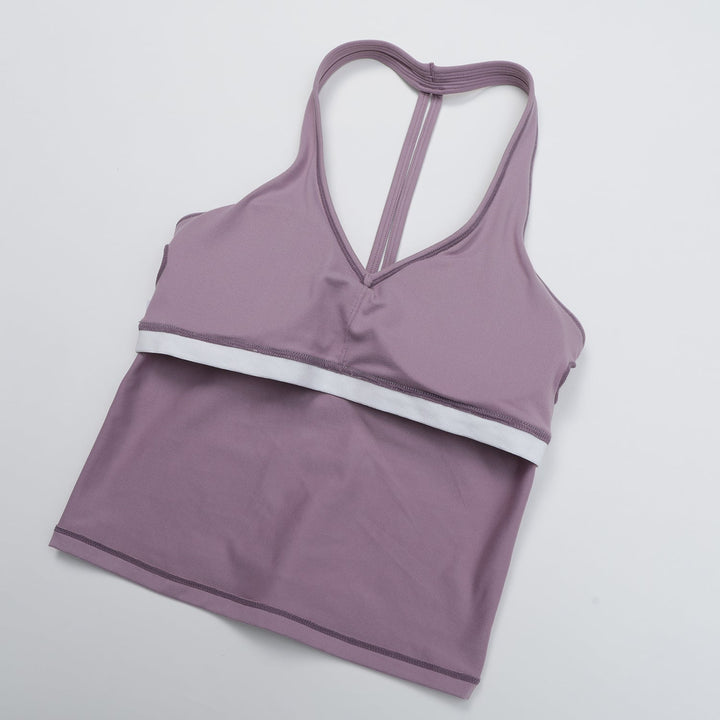 V-Neck Halter Back Sports Tank
