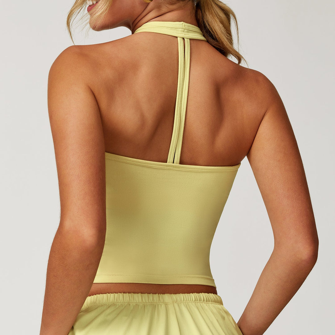 V-Neck Halter Back Sports Tank