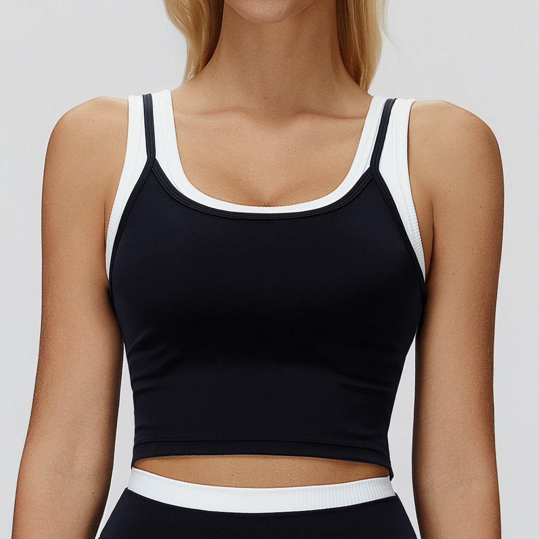 Contrast Two-in-One Tank Bra