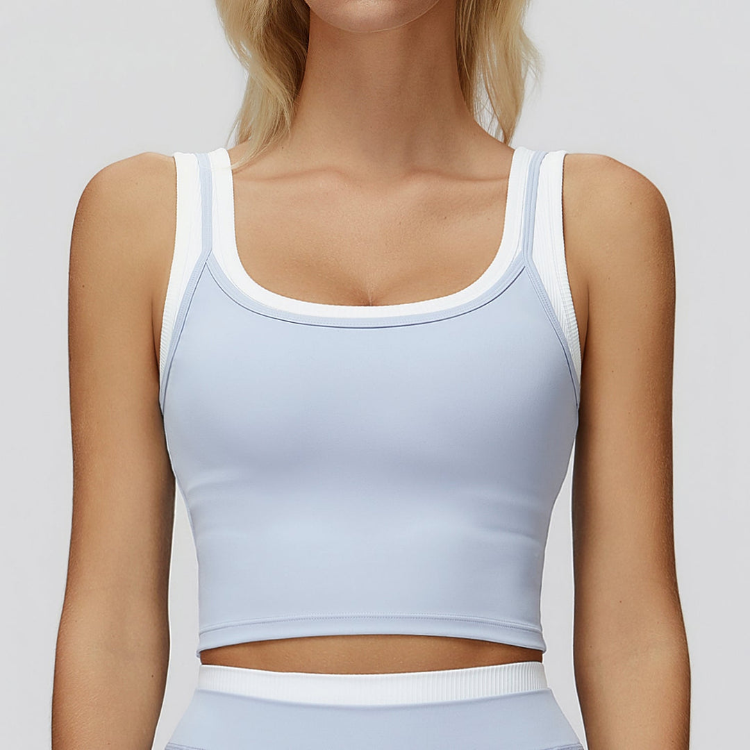 Contrast Two-in-One Tank Bra