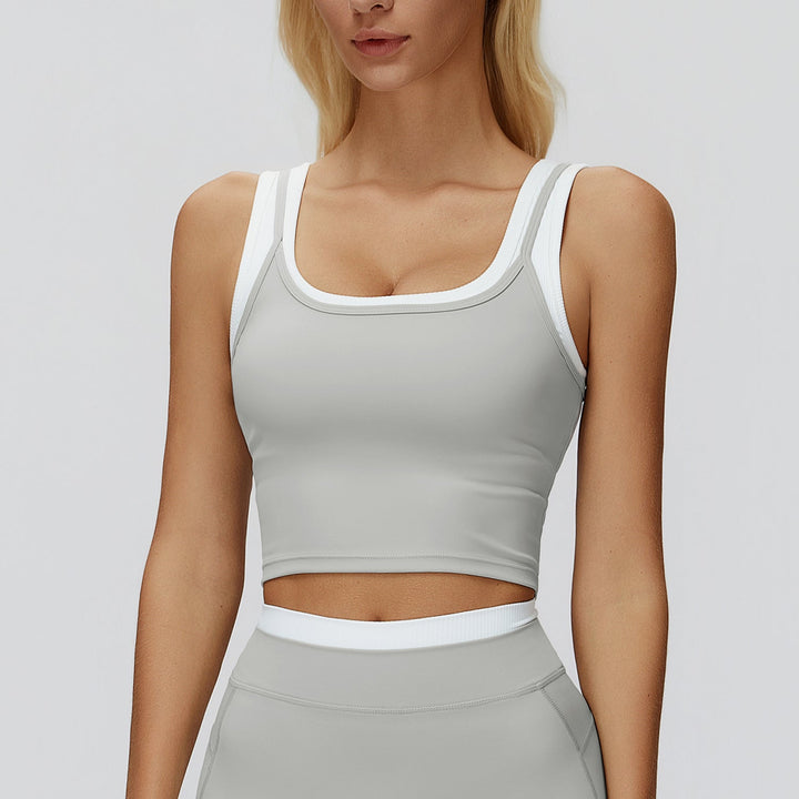 Contrast Two-in-One Tank Bra
