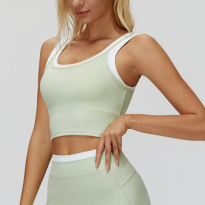 Contrast Two-in-One Tank Bra
