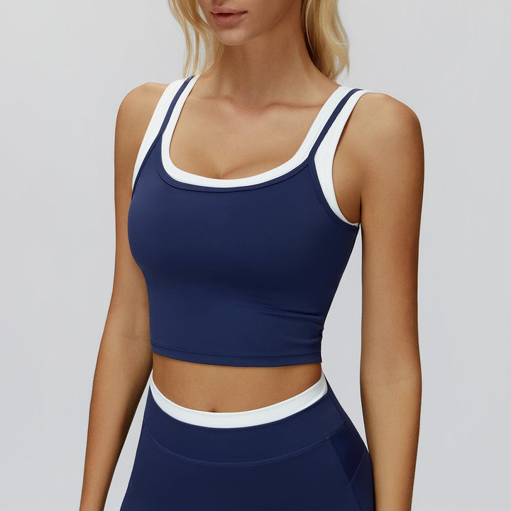 Contrast Two-in-One Tank Bra
