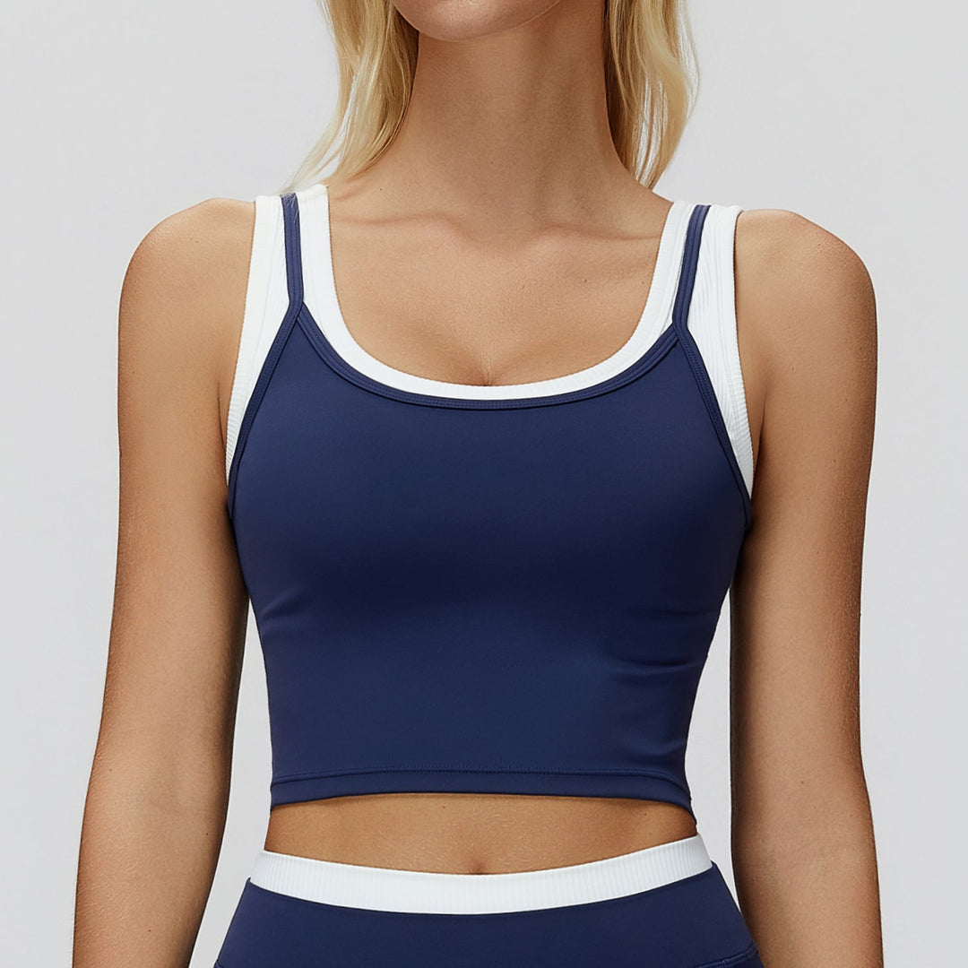 Contrast Two-in-One Tank Bra