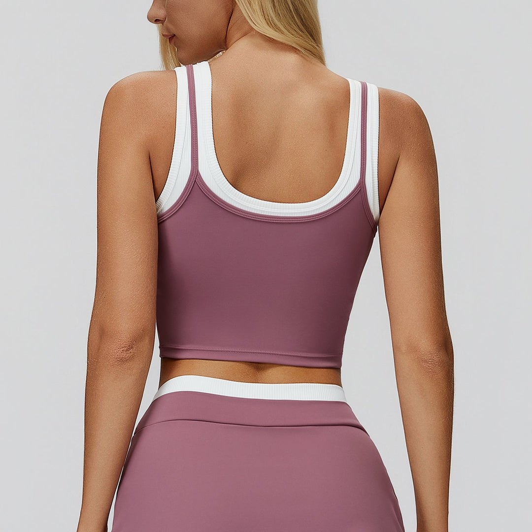 Contrast Two-in-One Tank Bra