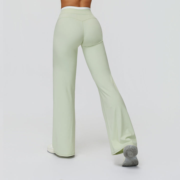 High-Waisted Colorblock Straight Leggings