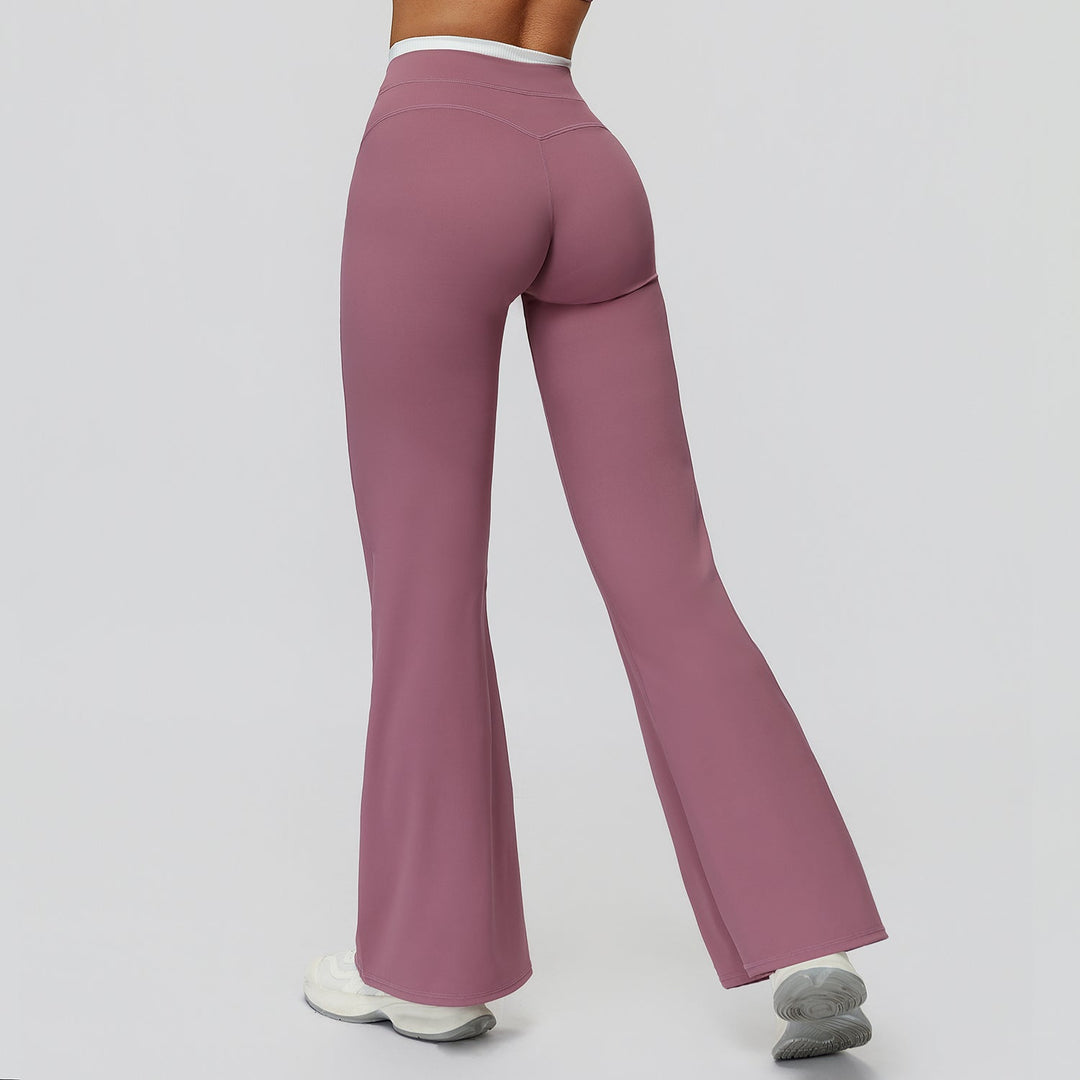 High-Waisted Colorblock Straight Leggings