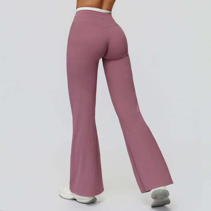 High-Waisted Colorblock Straight Leggings