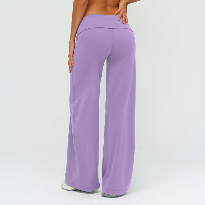 Foldover Waist Straight Leggings