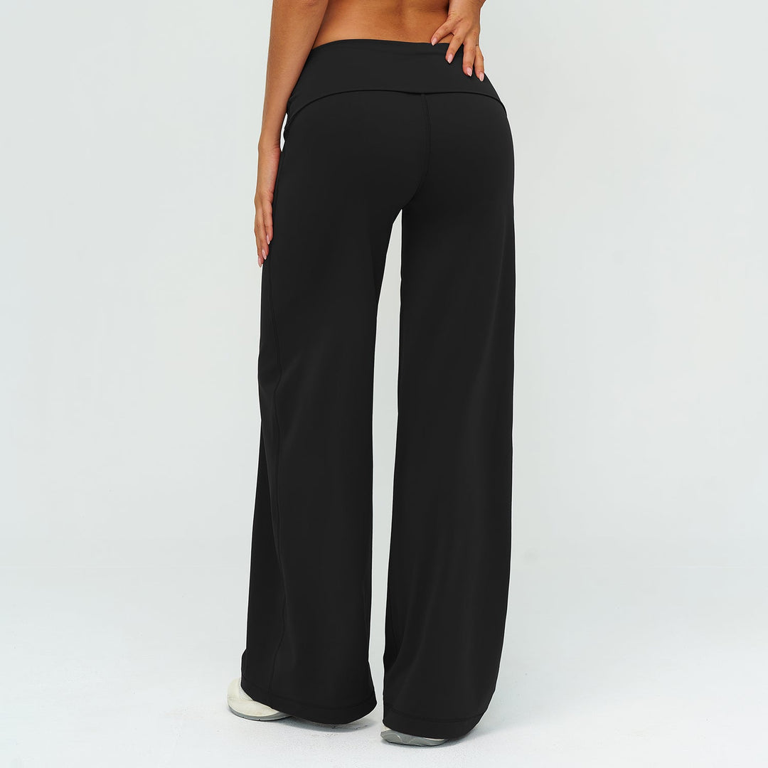 Foldover Waist Straight Leggings