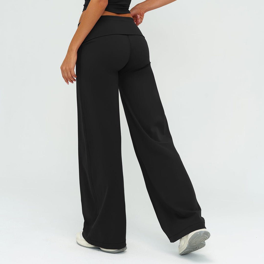 Foldover Waist Straight Leggings