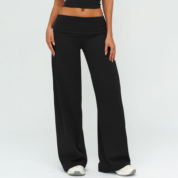 Foldover Waist Straight Leggings