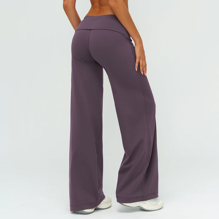 Foldover Waist Straight Leggings