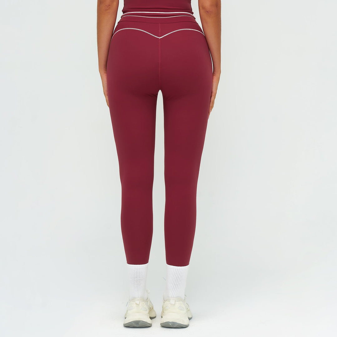Contrast-Stitch Sculpt Leggings