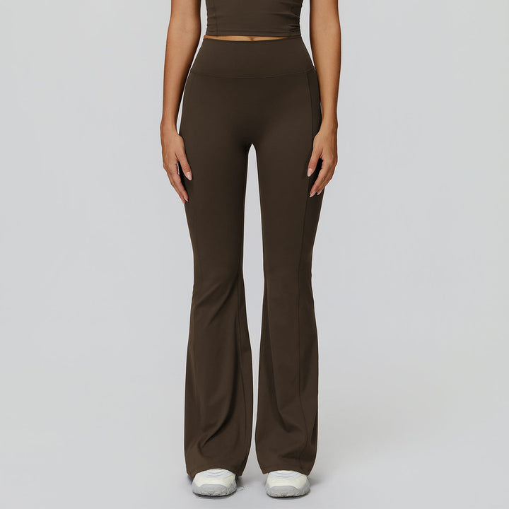 V-Back Ruched Flare Leggings