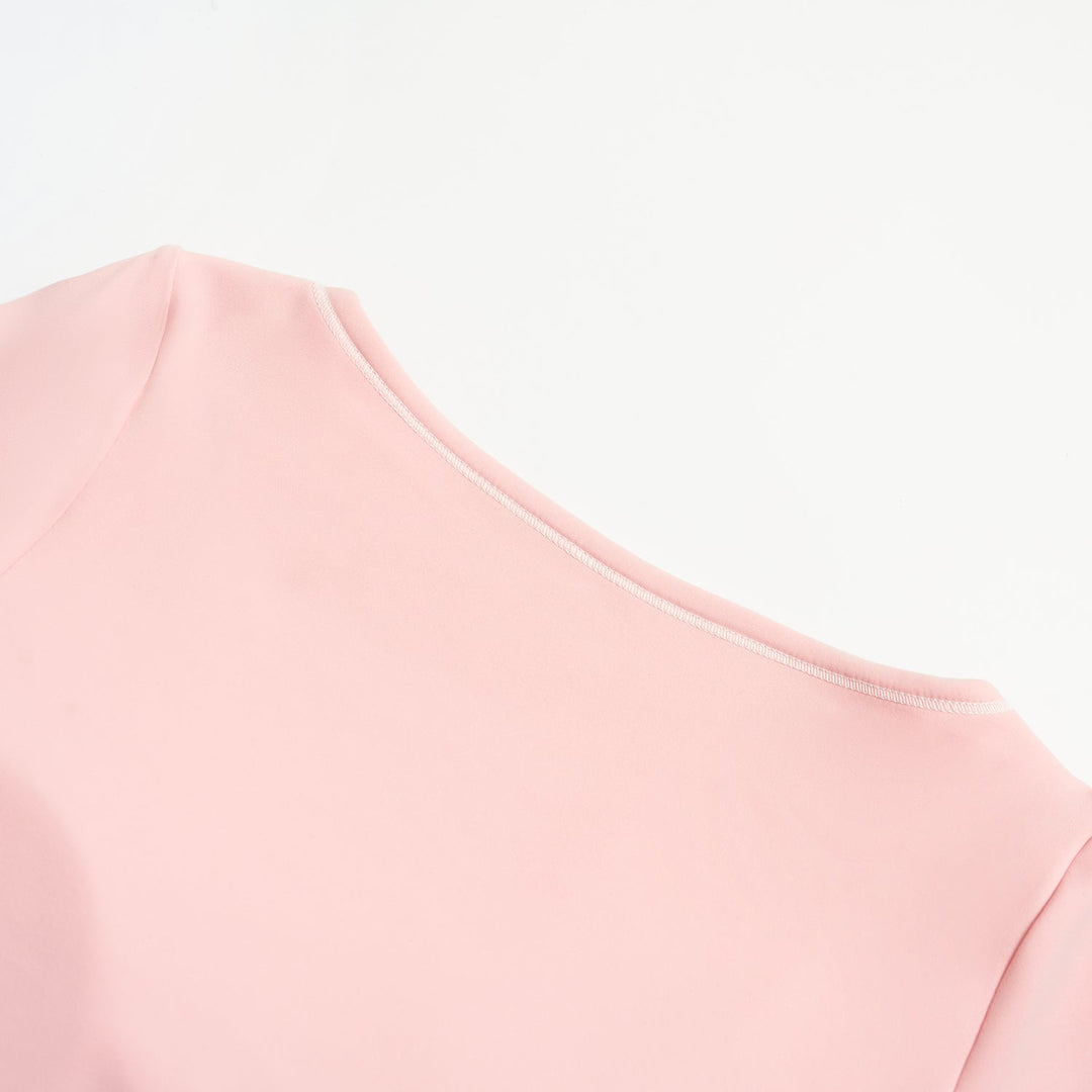 Contrast-Stitch Long-Sleeve Top