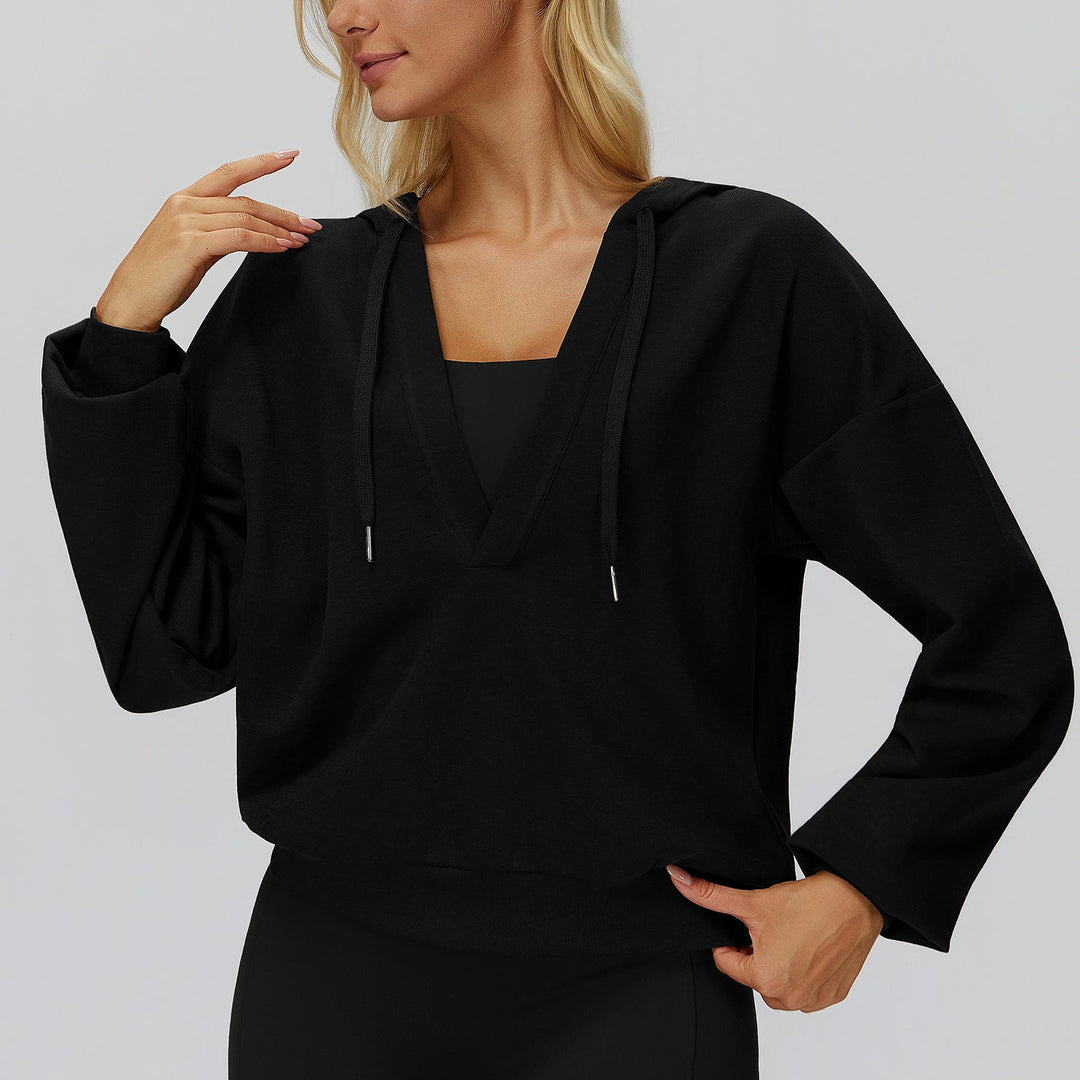 Oversized V-Neck Hoodie