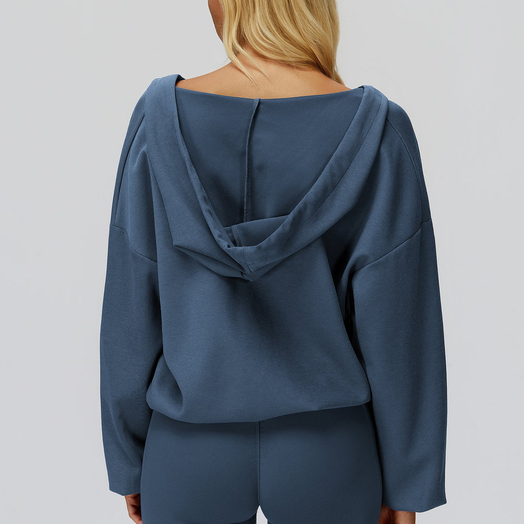 Oversized V-Neck Hoodie