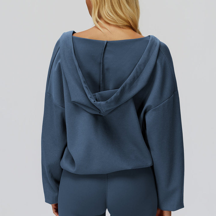 Oversized V-Neck Hoodie