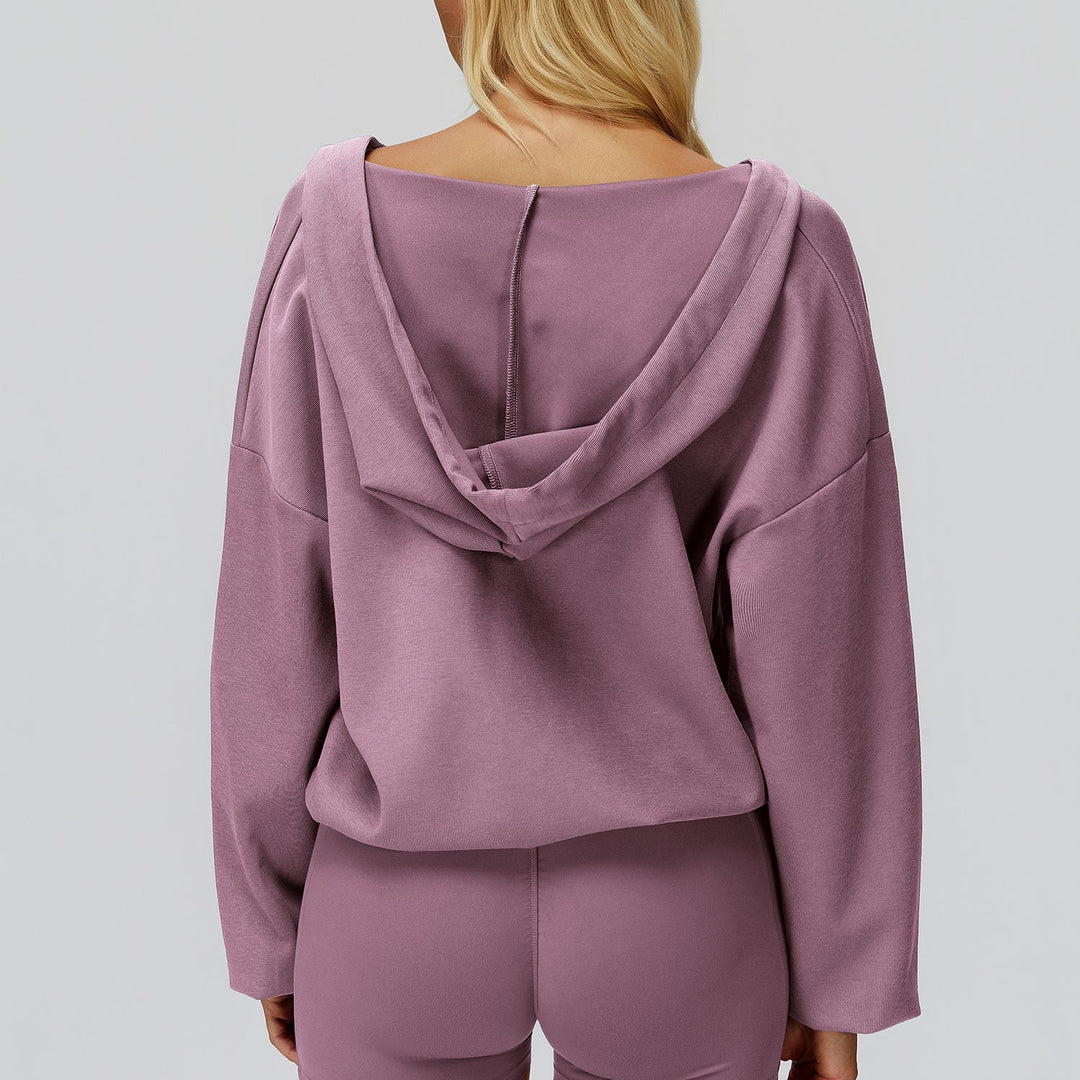 Oversized V-Neck Hoodie