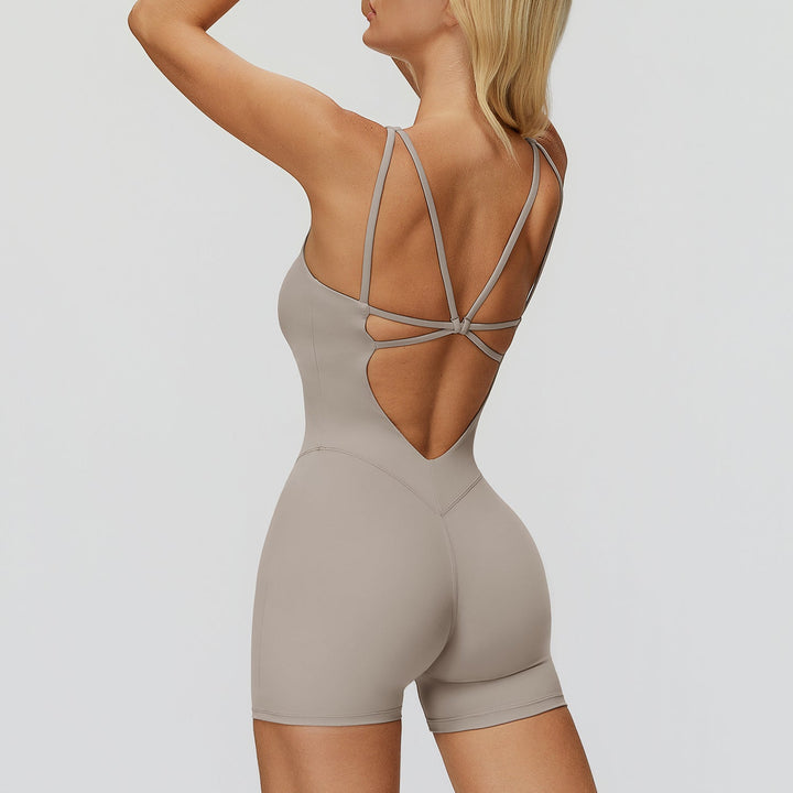 Cross-Back Open-Back Active Romper