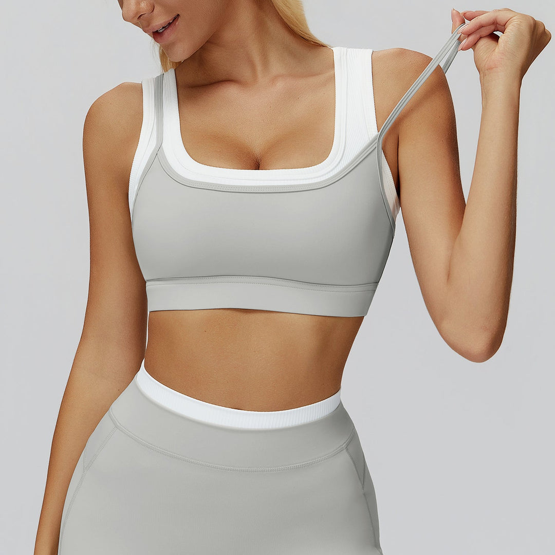 Contrast Running Sports Bra