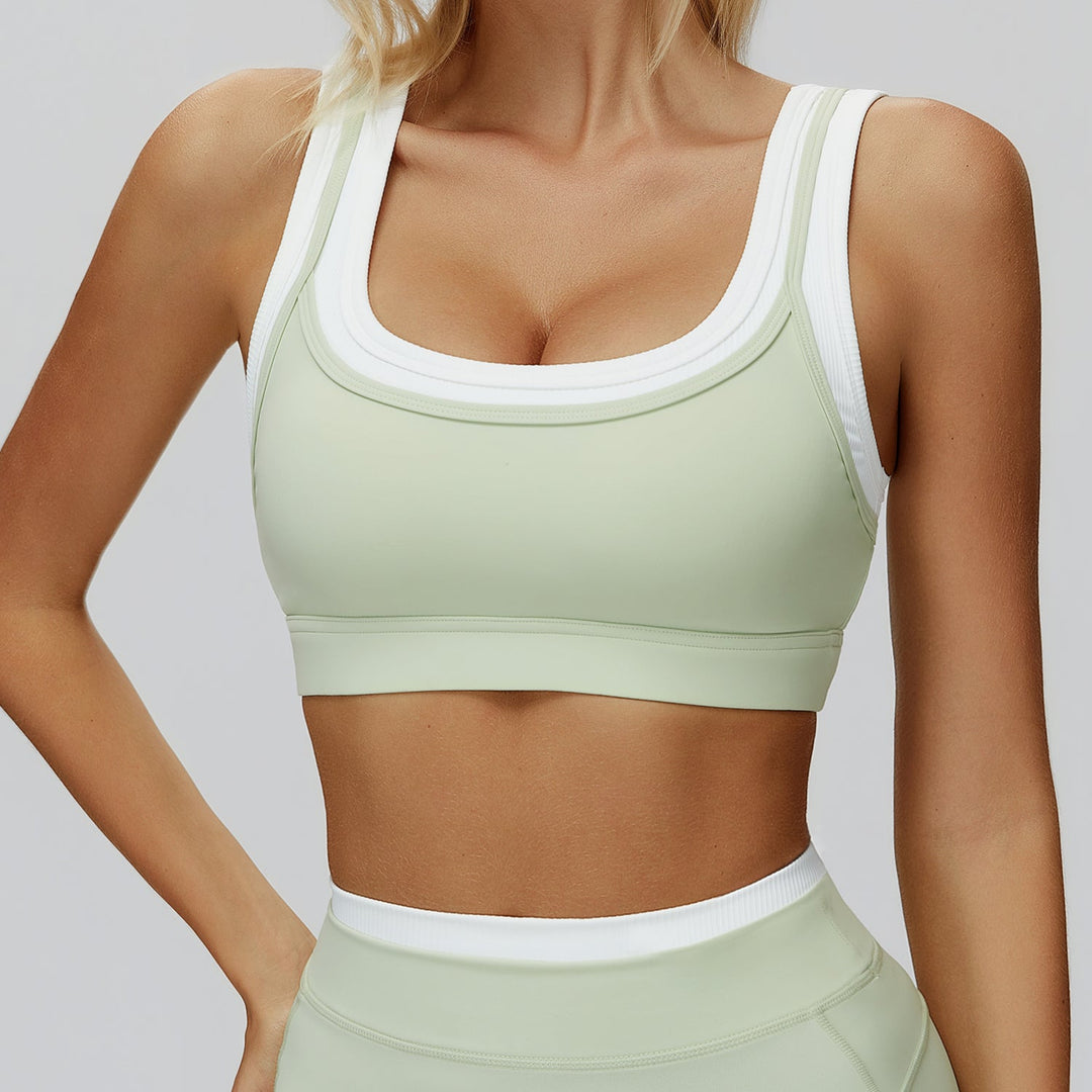 Contrast Running Sports Bra
