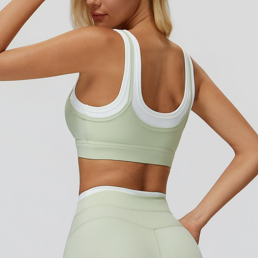 Contrast Running Sports Bra