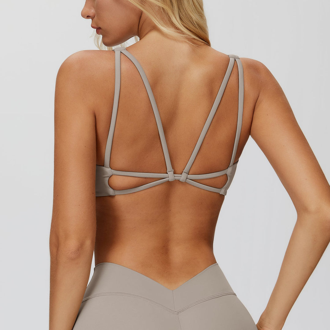 Strappy Cross-Back Sports Bra