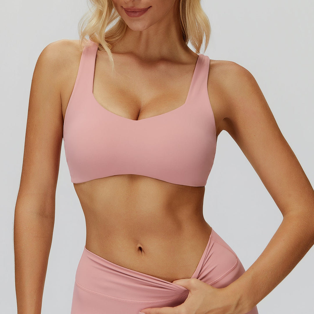 Strappy Cross-Back Sports Bra