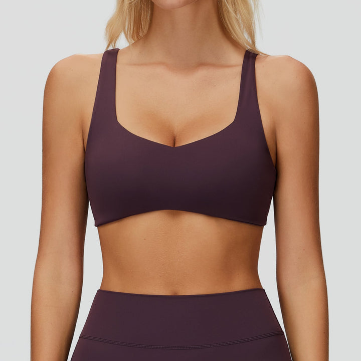 Strappy Cross-Back Sports Bra