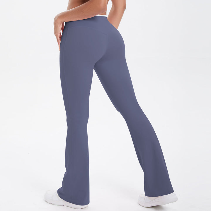 Colorblock V-Waist Cross Sports Flare Leggings