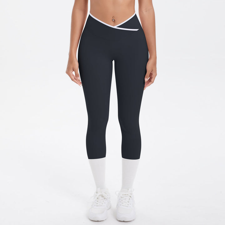 Colorblock V-Waist Cross Sports Leggings