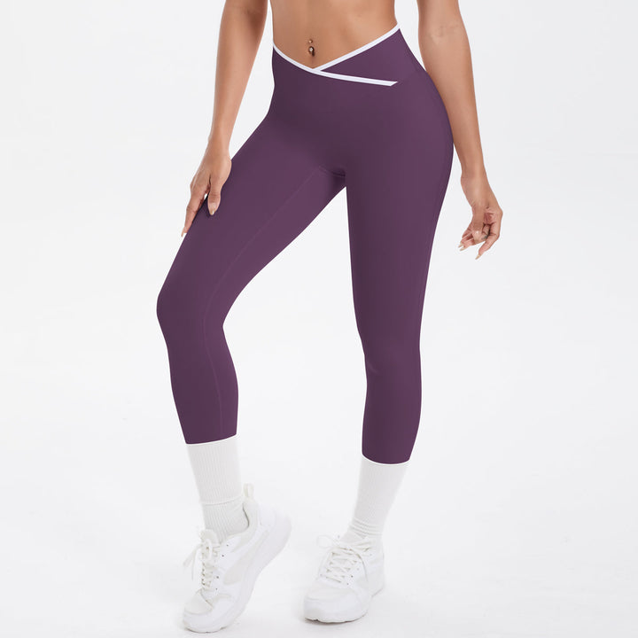 Colorblock V-Waist Cross Sports Leggings