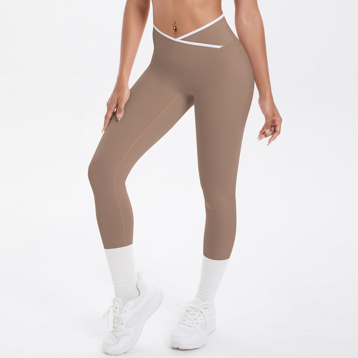 Colorblock V-Waist Cross Sports Leggings