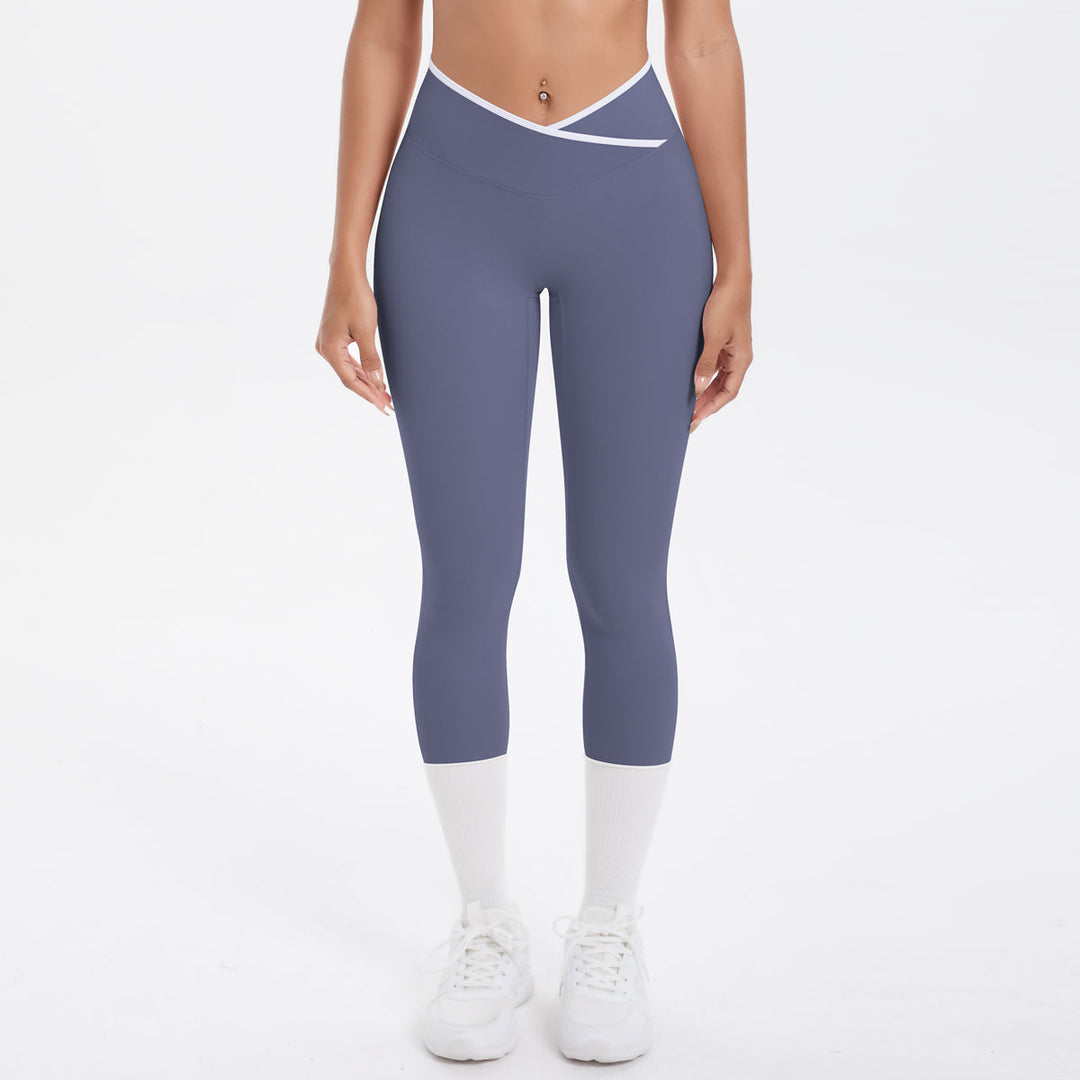 Colorblock V-Waist Cross Sports Leggings
